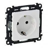 Legrand Valena LIFE DIY Бел Розетка 1-ая с/з с защитными шторками, безвинт.зажим (753420) Legrand Valena LIFE DIY Бел Розетка 1-ая с/з с защитными шторками, безвинт.зажим (753420)