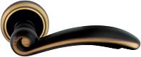 Дверная ручка Melodia мод. Firenze 458V на розетке 50V (затемненная бронза)
