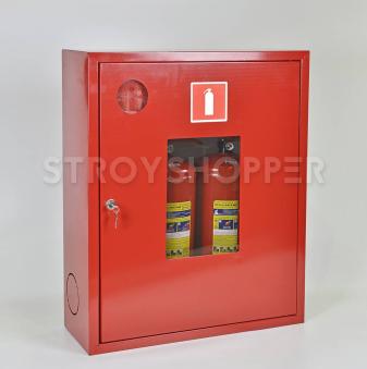 Шкаф для огнетушителя ШПО-113НОК навесной открытый красный